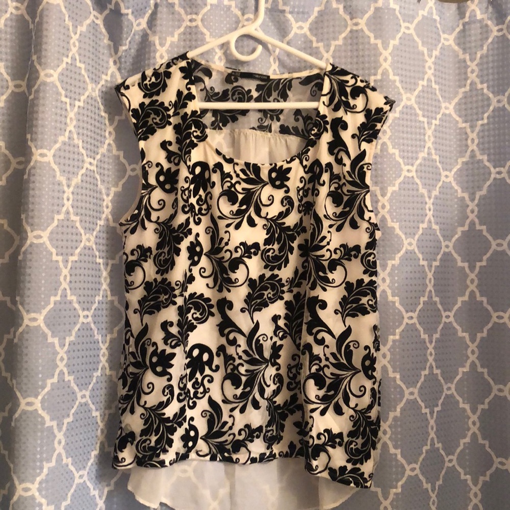 Cute white and black blouse